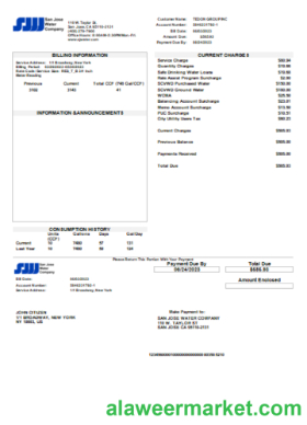 San Jose Water utility business bill, SCR